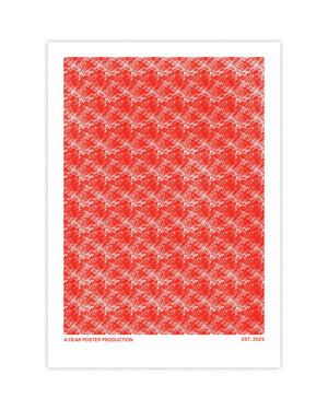 Different Red Sea minimalist Danish art poster with red pattern on enhanced matte paper