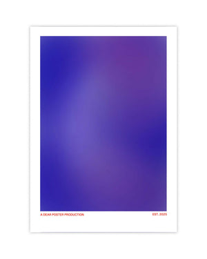 Blue Fade minimalist Danish art poster with soft blue gradients on enhanced matte paper